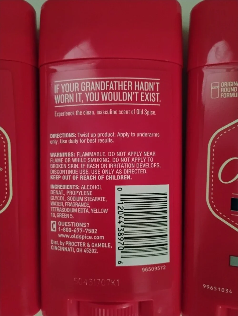 Old Spice Classic Deodorant Stick, Original Scent 3.25 oz (4 PACK)